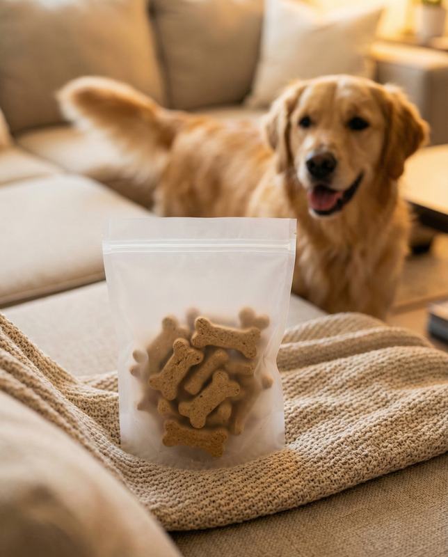 Kedi ve Köpek Maması İçin Koku Geçirmeyen Fermuarlı Poşet